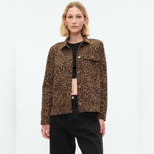 GAP Leopard Print chore coat size large